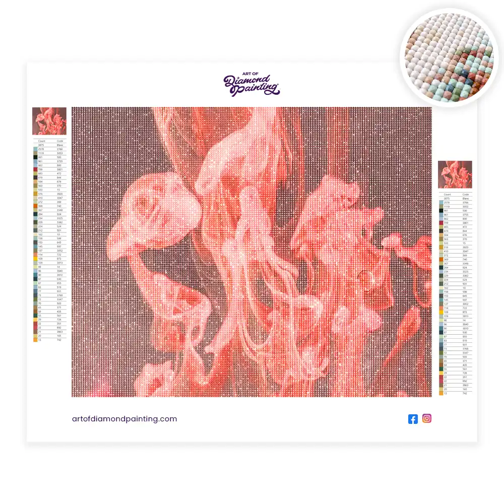 2 Abstract cute jellyfishes in oil