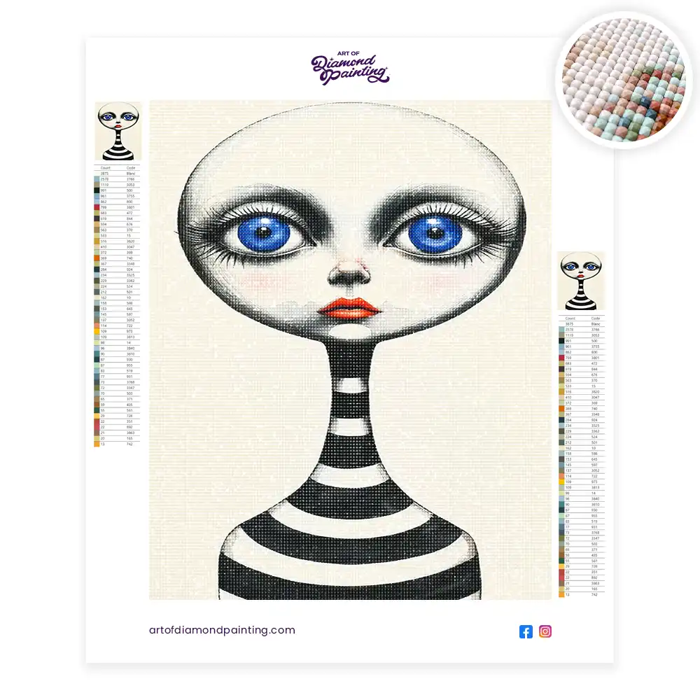 2 Cobalt blue eye figure