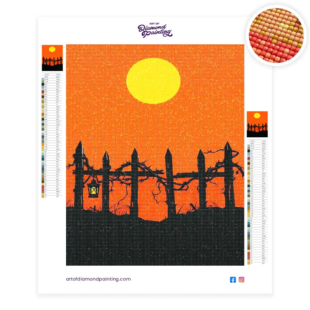 2 Spooky silhouetted fence