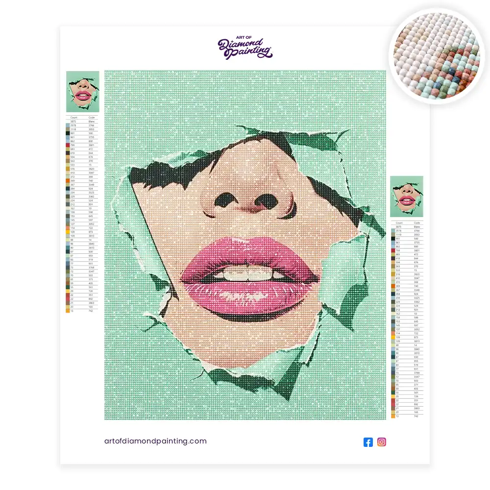 2 Vintage pop art woman's face