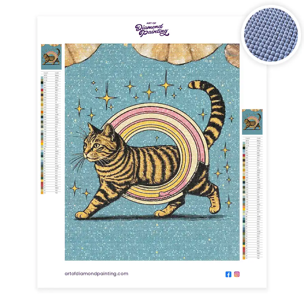 2 Retro tabby cat