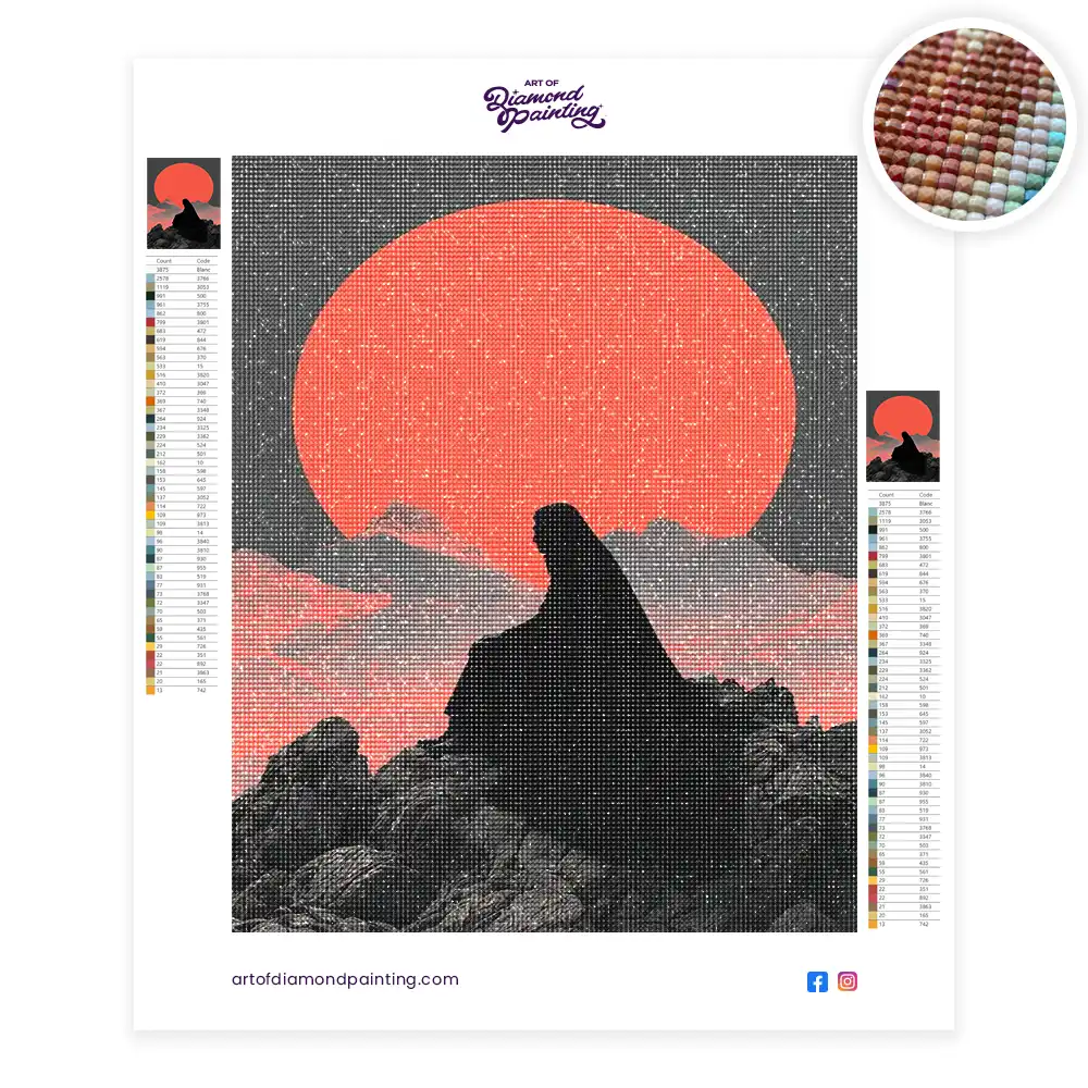 2 Red sun and mysterious figure