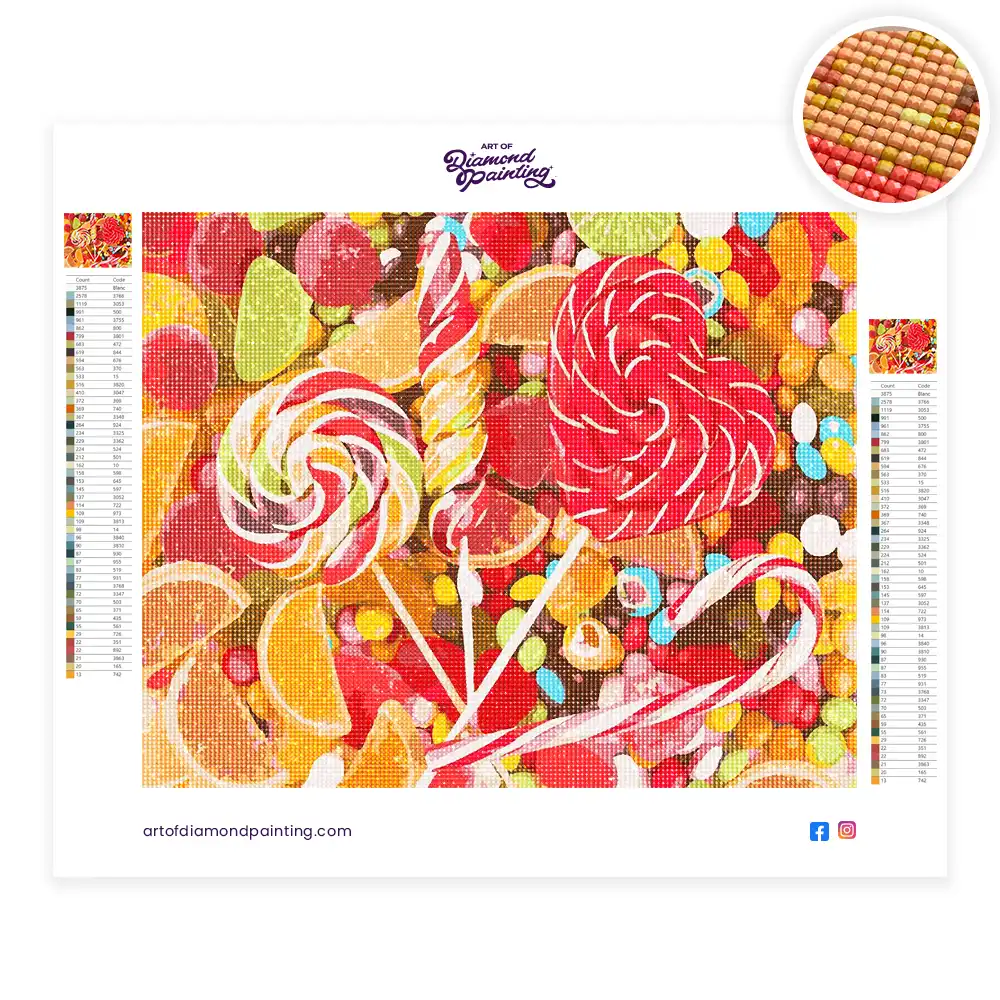 Candy and fruit diamond painting