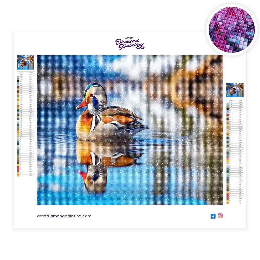 2 Mallard ducks diamond painting