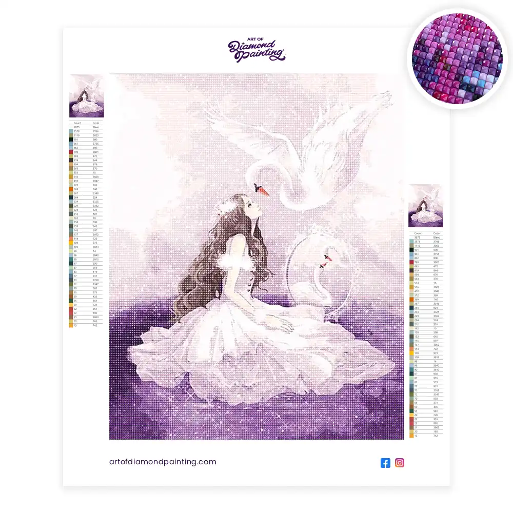 Fantasy Dream Swan Beauty diamond painting