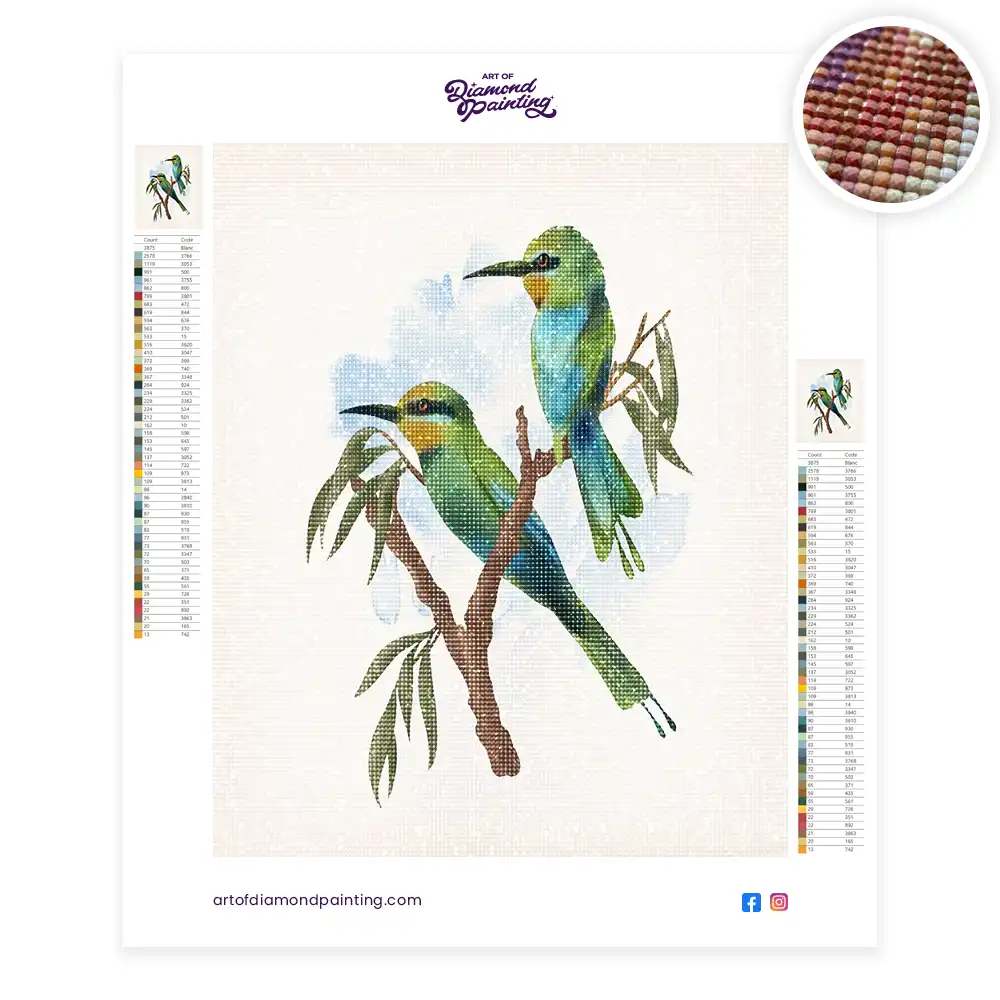 Hummingbirds Diamond Painting Painting | Diamond Painting Kits