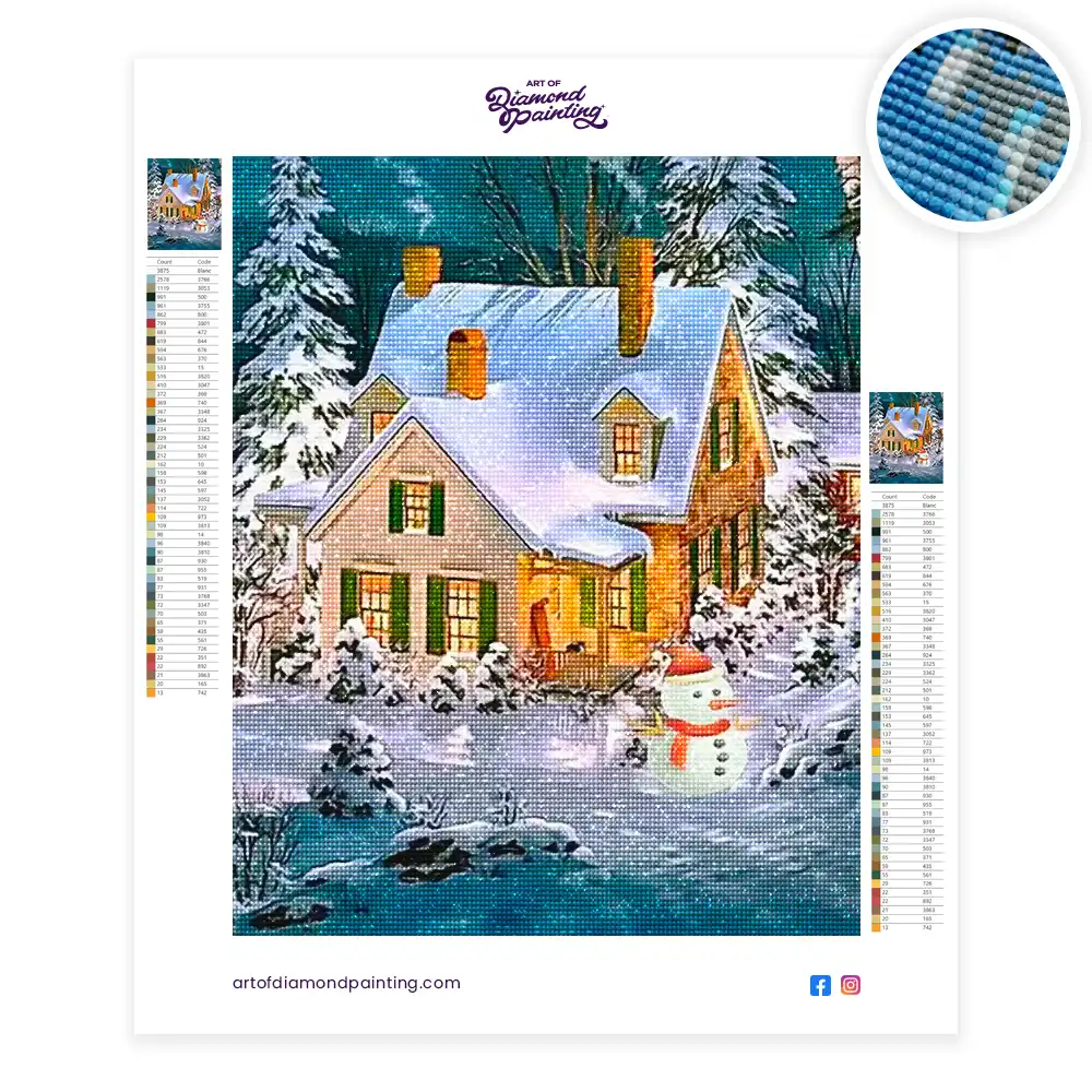 House in the Snow Diamond Painting