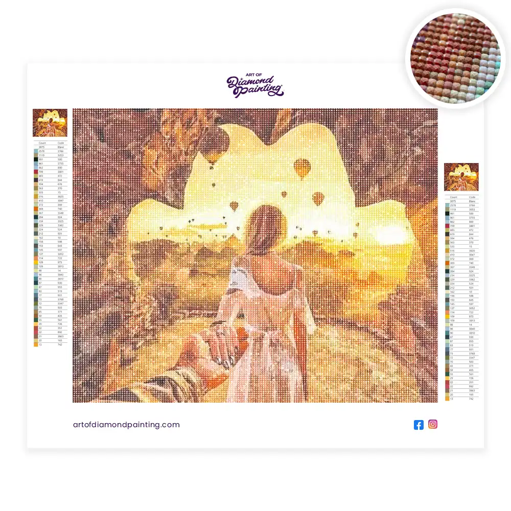 2 Romantic stroll egypt diamond painting