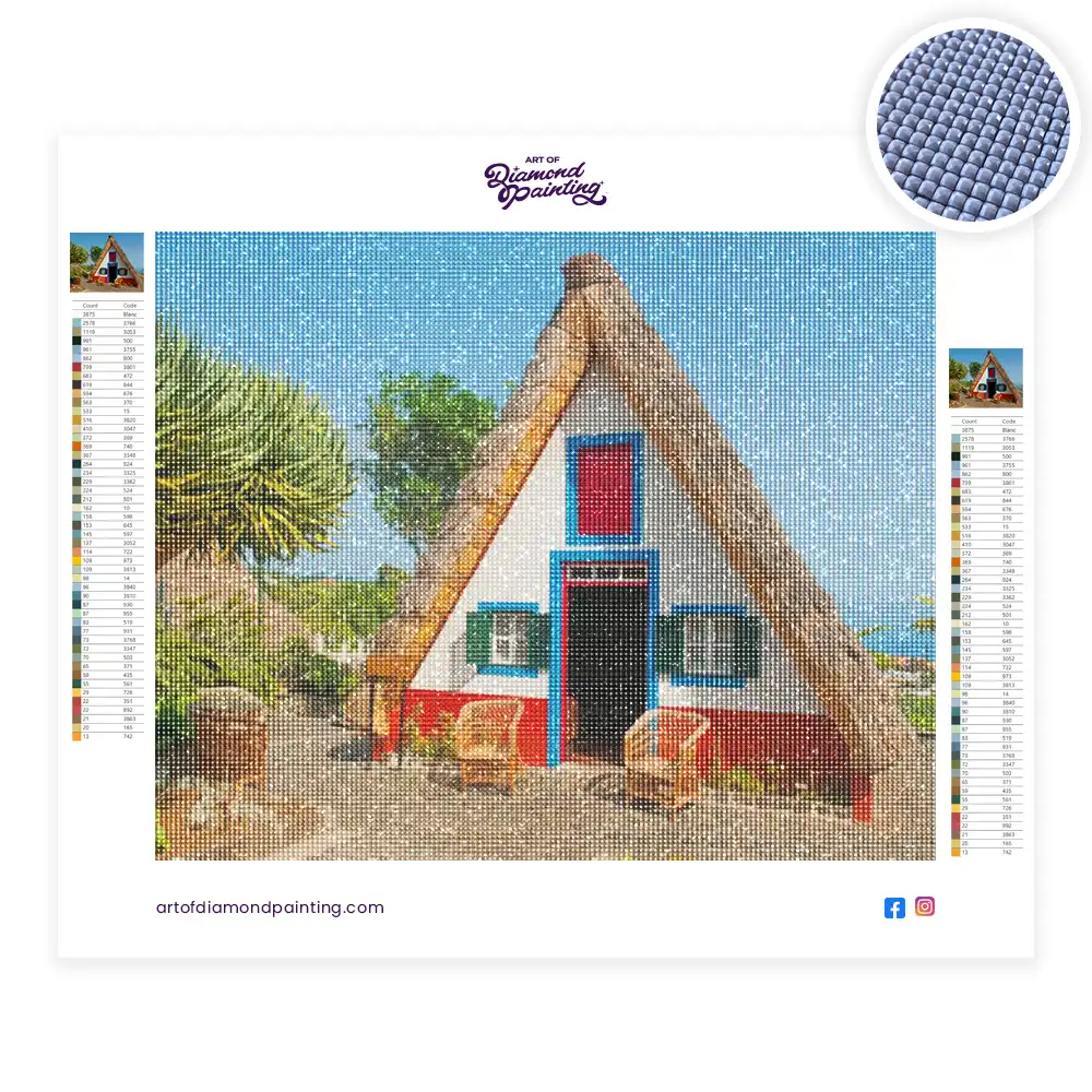 2 Portugal house in madeira diamond painting