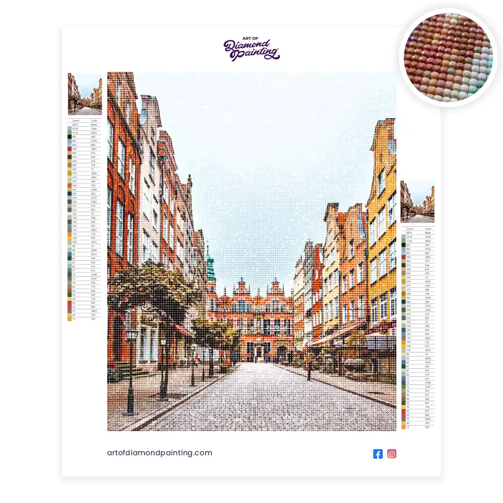 2 Perfect old town diamond painting