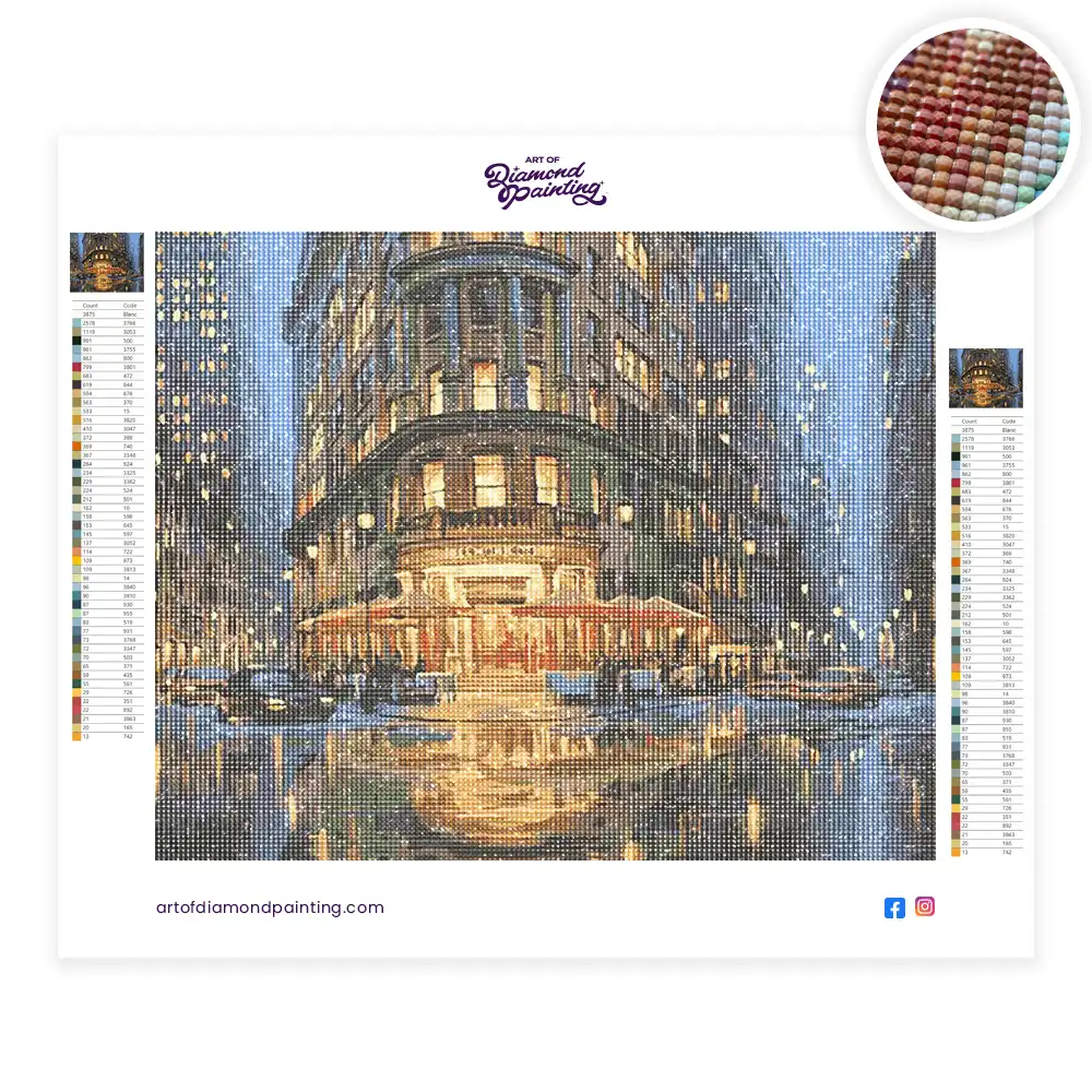 2 New York Delmonico's House diamond painting