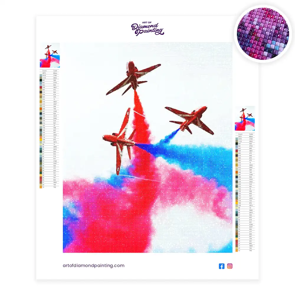 Festival of flight red arrows diamond painting