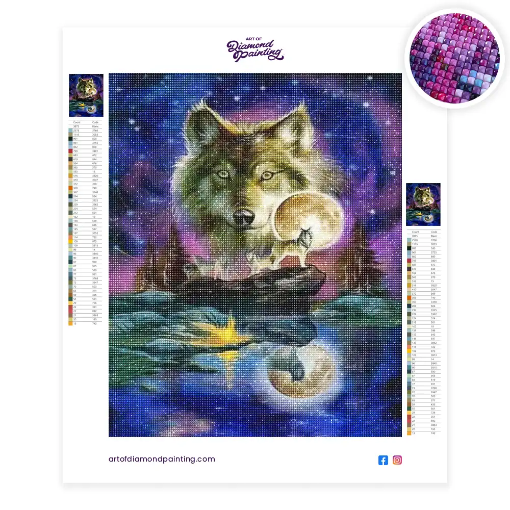Moonlight Wolf Diamond Painting