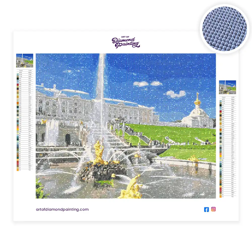 Grand Peterhof Palace Diamond Painting Painting | Diamond Painting Kits