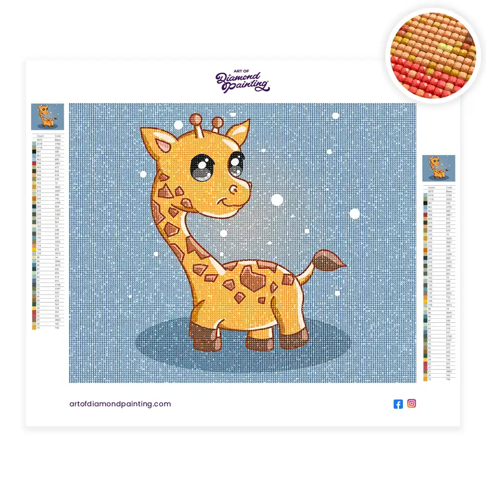 Cartoon Giraffe diamond painting