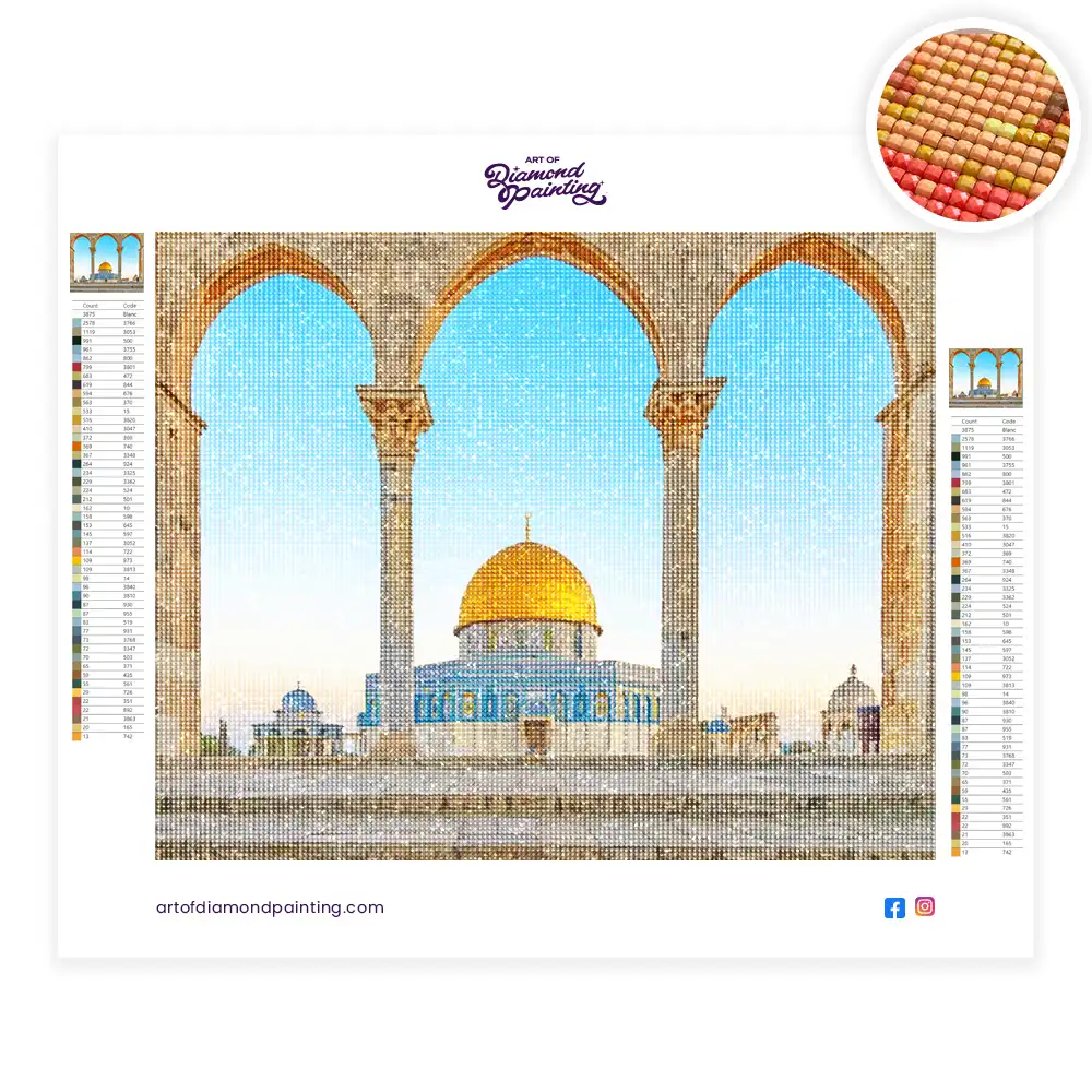 Dome of the rock palestine diamond painting