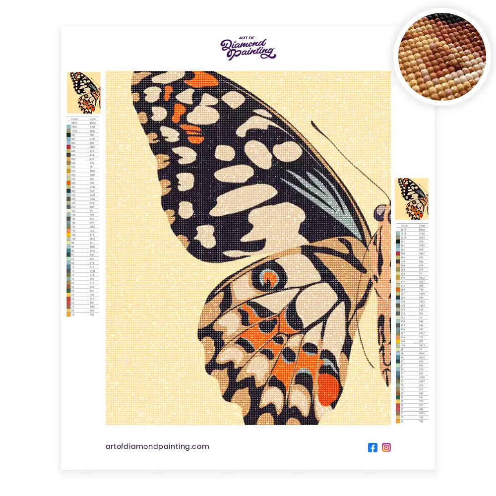 Butterfly wing diamond painting