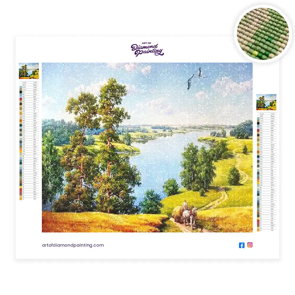 2 Peaceful Village diamond painting