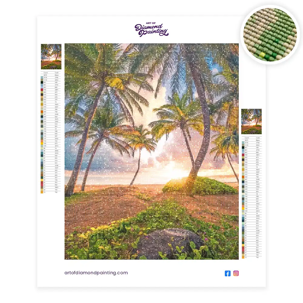 2 Paradise nature diamond painting