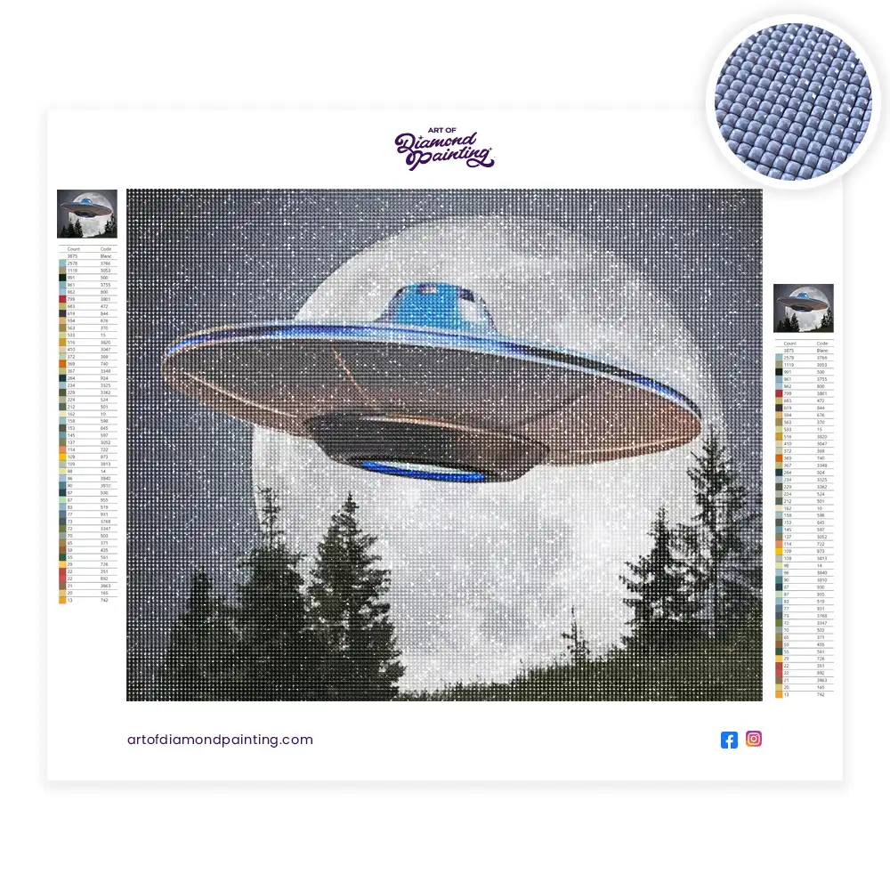 Ufo Spaceship Diamond Painting Painting | Diamond Painting Kits