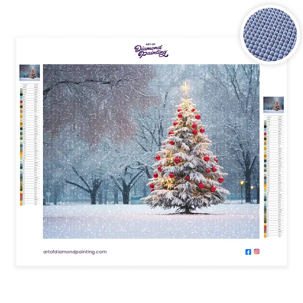 2 Winter tree painting