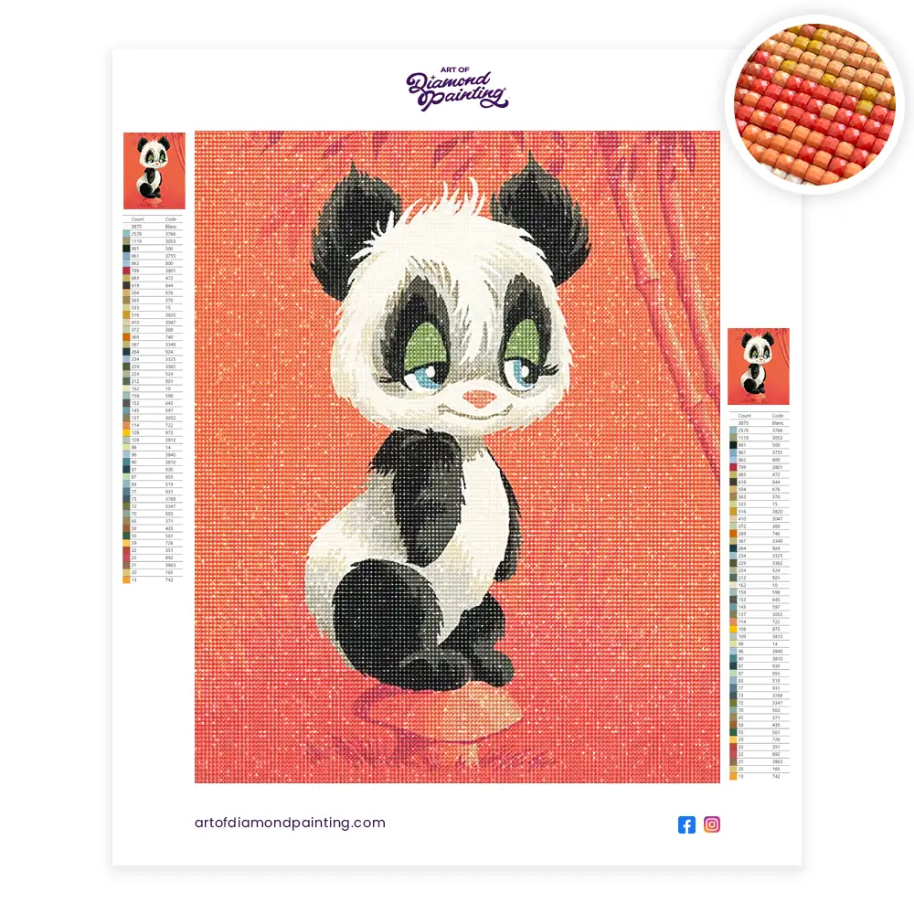 Panda Bear Diamond Painting Painting | Diamond Painting Kits