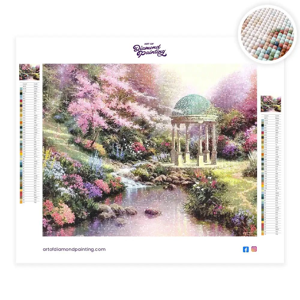 Romantic Pavilion diamond painting