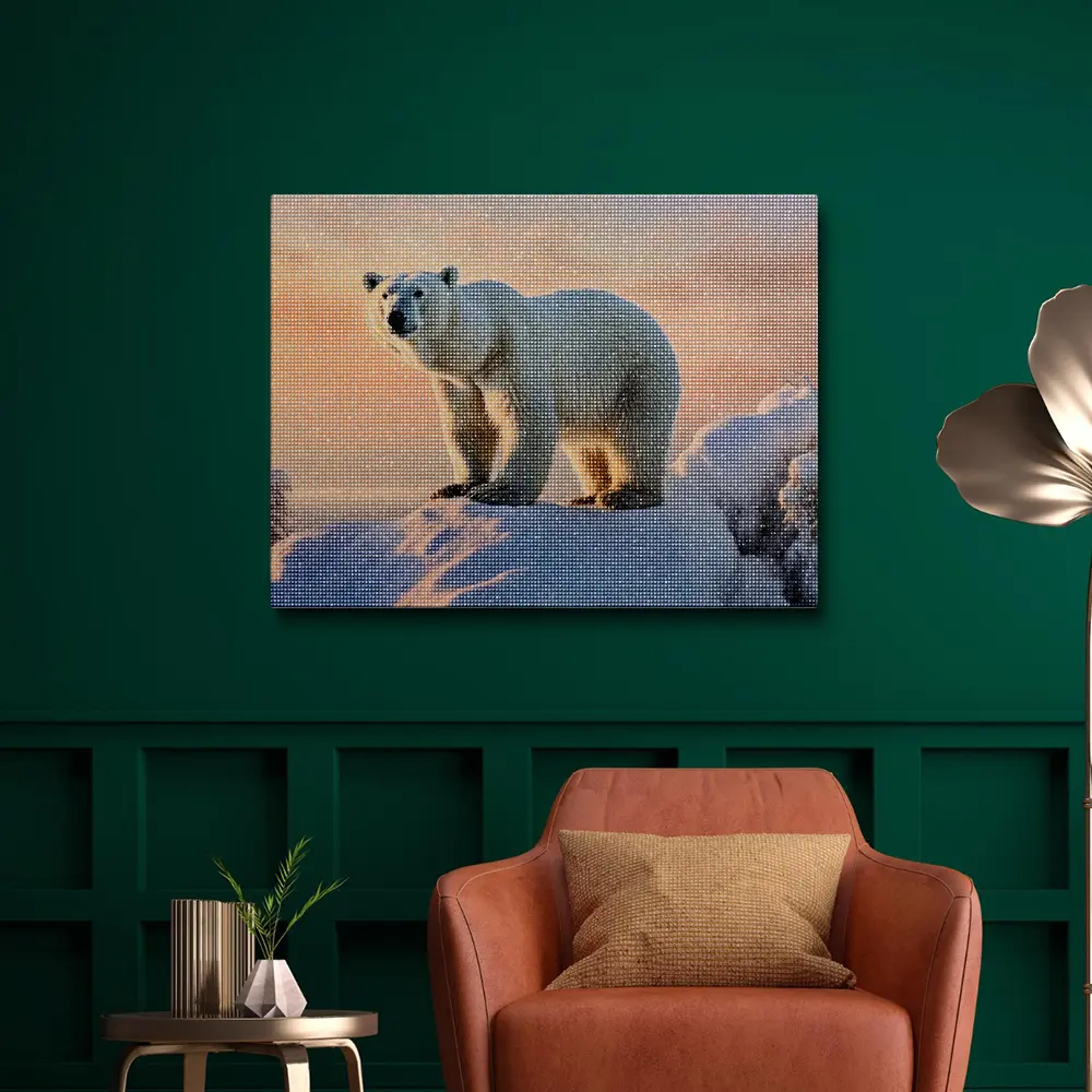 Polar bear diamond painting