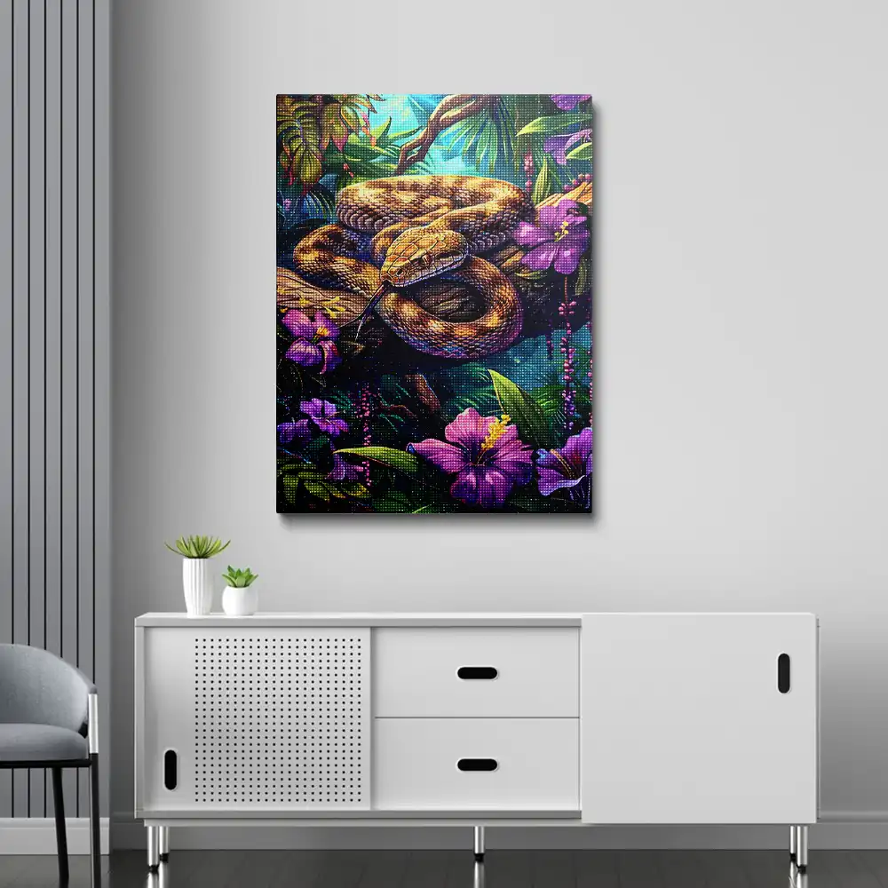 3 Glowing snake in mystical forest