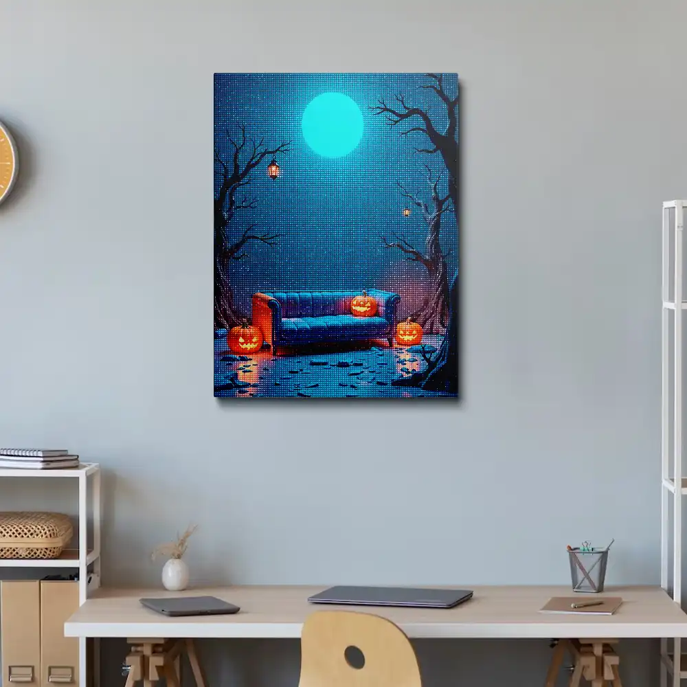 3 Halloween night painting