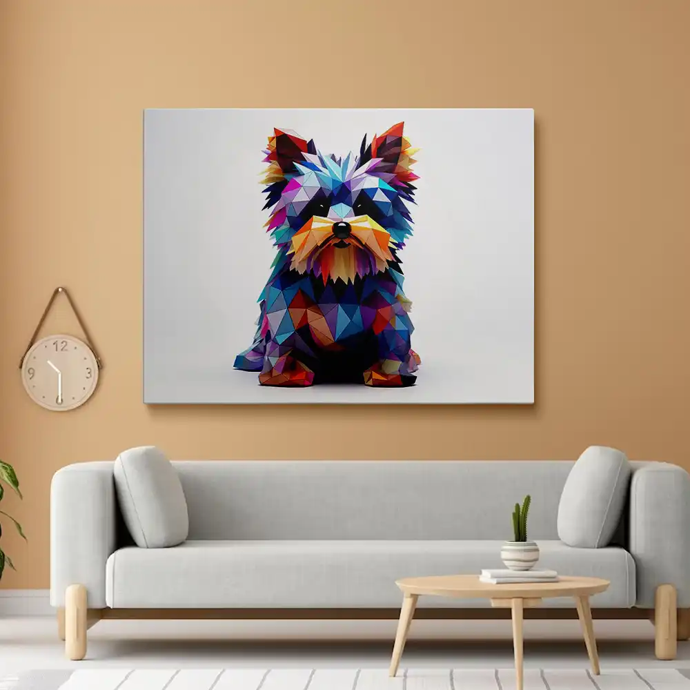 Colorful dog diamond painting