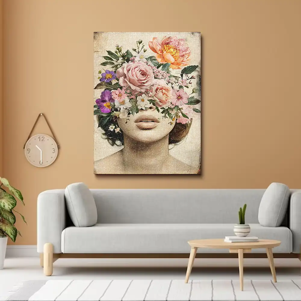 Floral woman's face