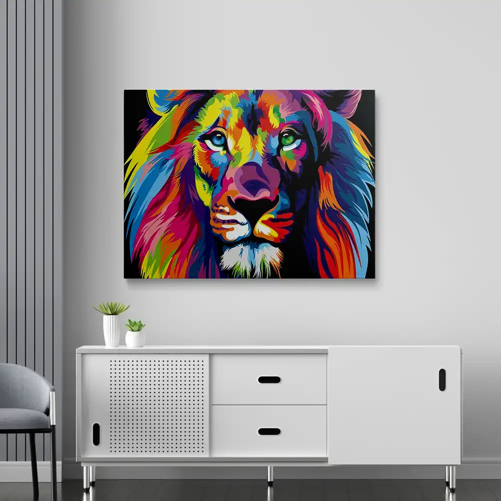 Colorful lion diamond Painting