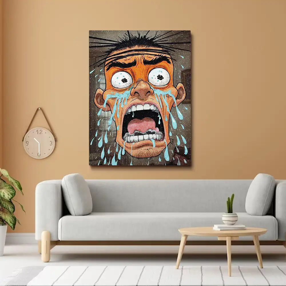 3 Distressed cartoon character