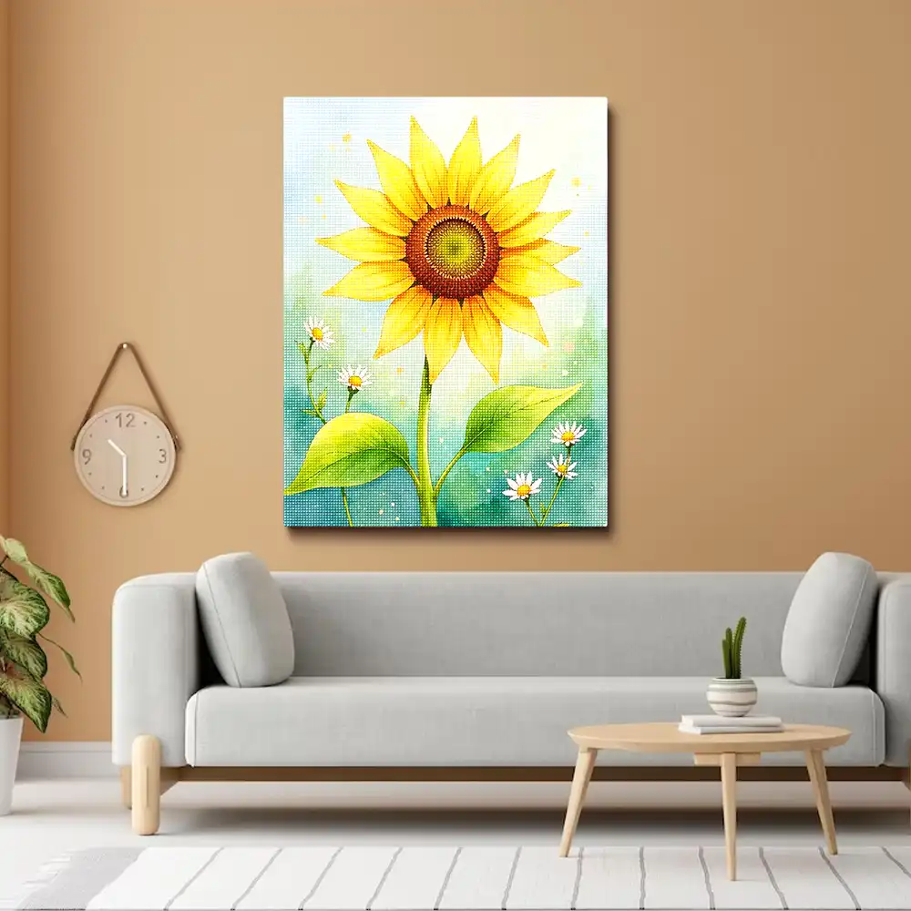 3 Sunflower watercolor painting