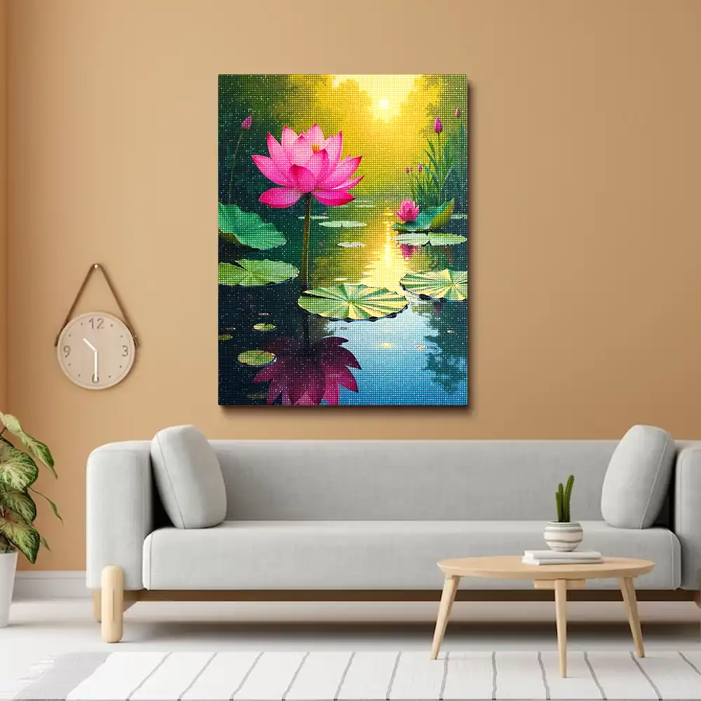 3 Pink lotus flower