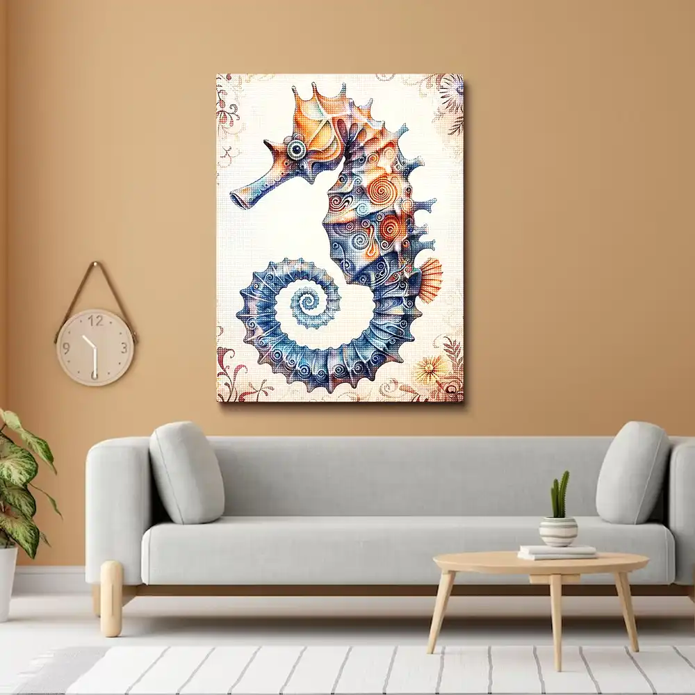 3 Seahorse watercolor animal painting