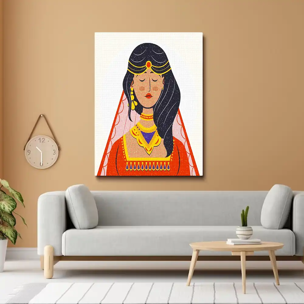 3 Hand drawn indian bride illustration