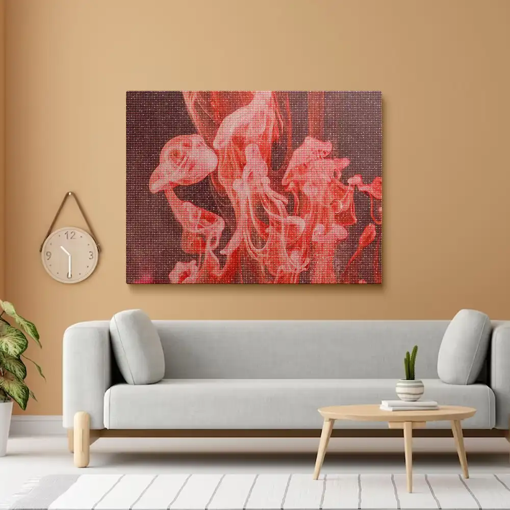 3 Abstract cute jellyfishes in oil