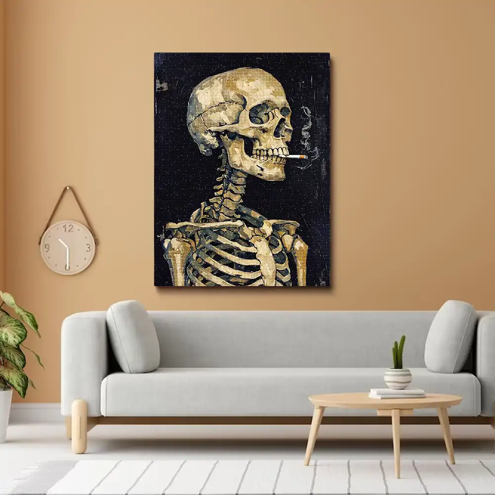 3 Skeleton portrait painting