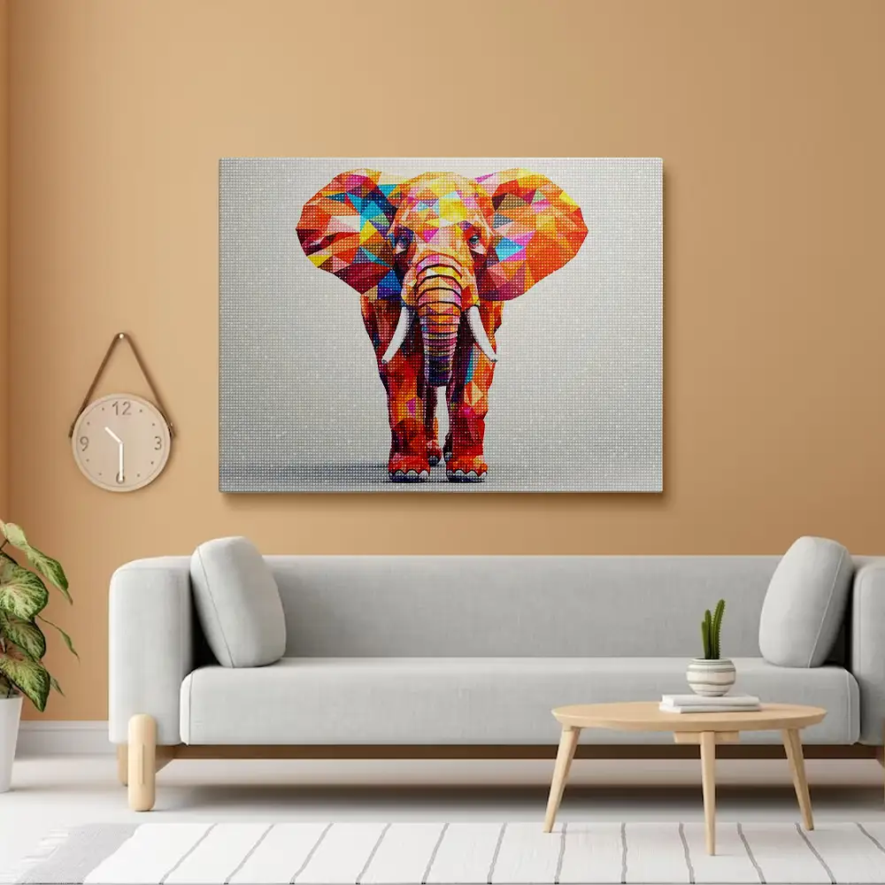 Abstract african elephant diamond painting