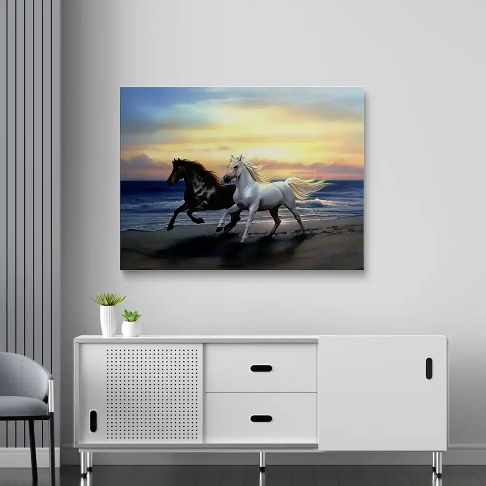 Horses on the Beach diamond painting