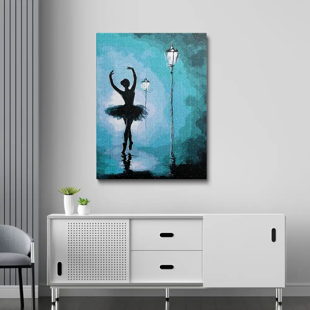 Abstract ballerina in the moonlight diamond painting