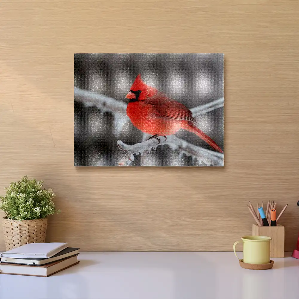 Red Cardinal diamond painting