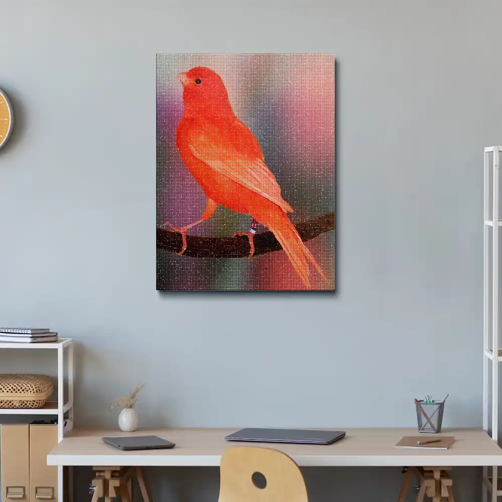 Red canary diamond painting