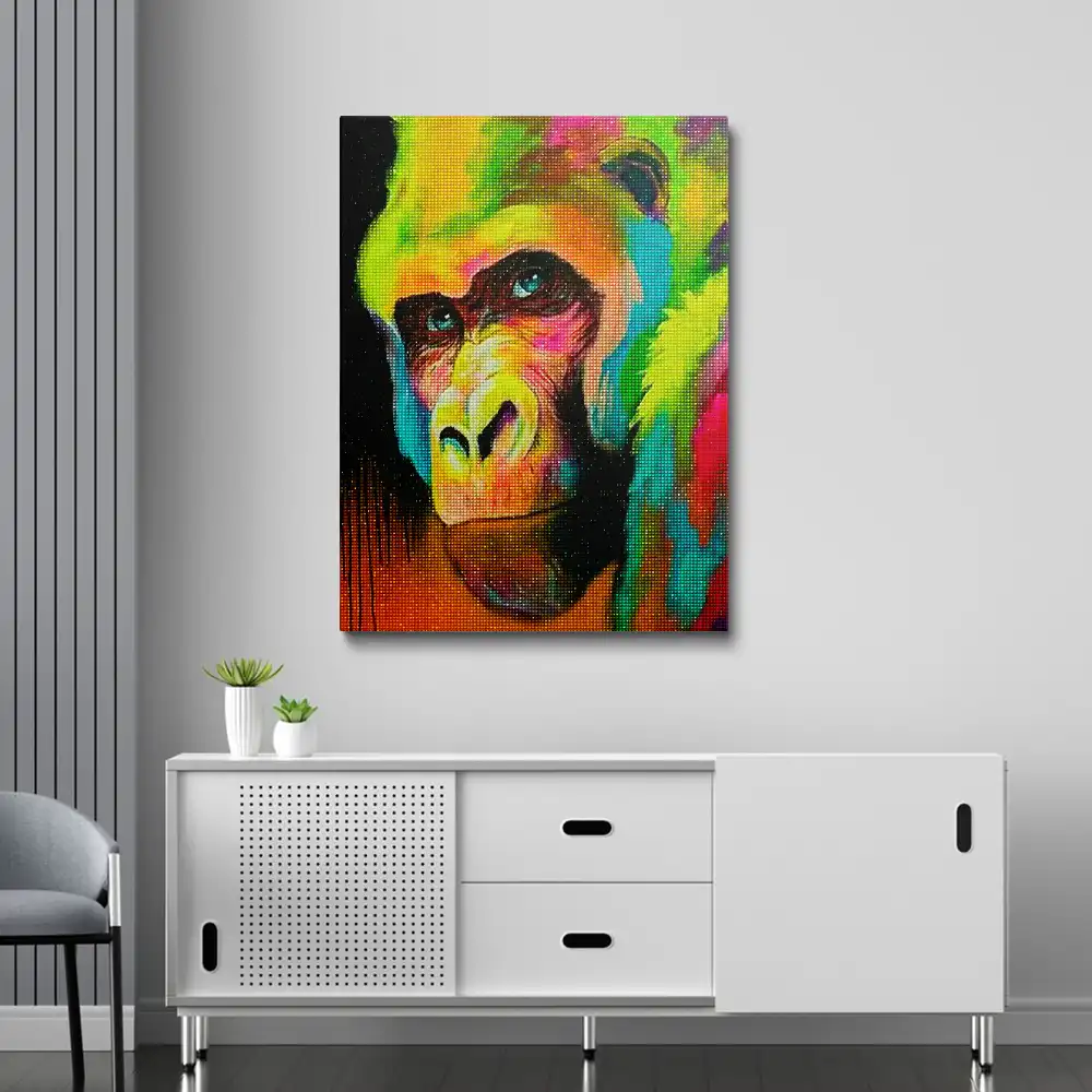 Colourful Gorilla Diamond Painting Painting | Diamond Painting Kits