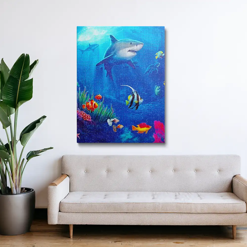 Big Great Shark Diamond Painting Painting | Diamond Painting Kits