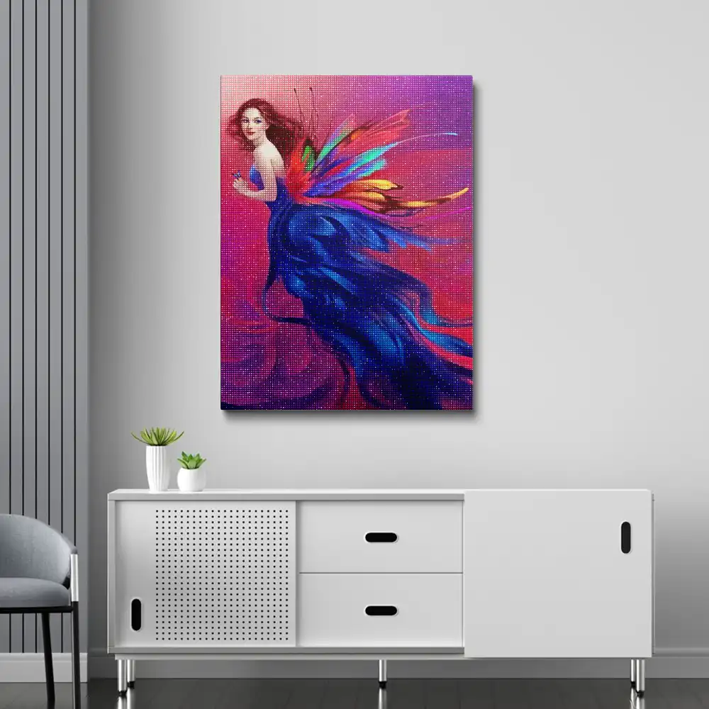 Butterfly lady diamond painting
