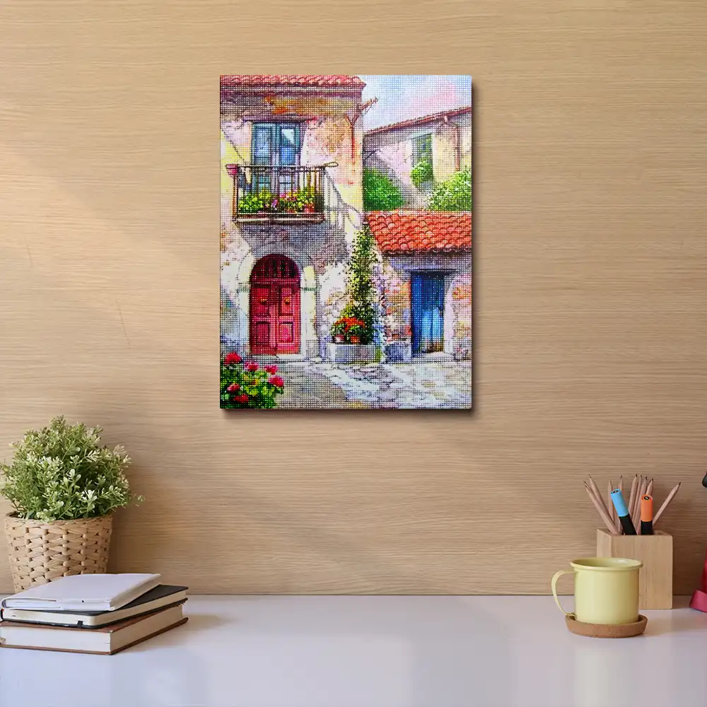 3 Villa in Santorini diamond painting