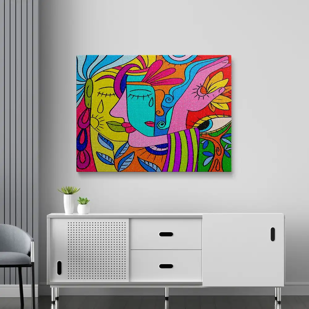 Abstract colorful art diamond painting